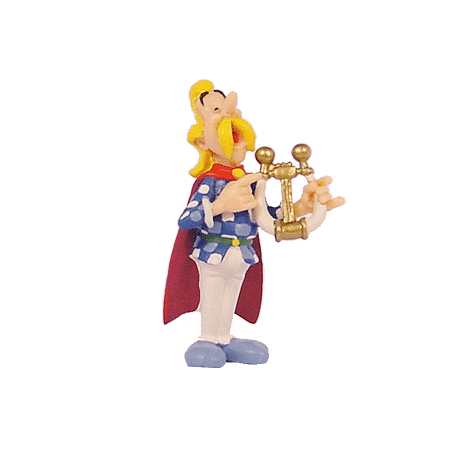​Astérix Assurancetourix avec Lyre Figurine 5cm Plastoy