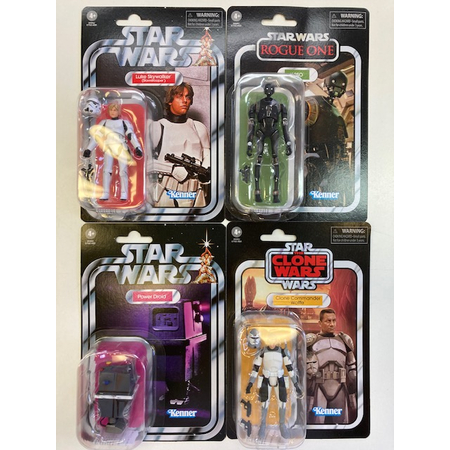 Star Wars The Vintage Collection Série 11 Ensemble de 4 Figurines (K-2SO, Power Droid, Commander Wolffe, Luke Stormtrooper Disguise) Hasbro
