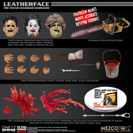 One:12 Collective Le Massacre à la tronçonneuse Leatherface figurine de Luxe Mezco Toys 77525