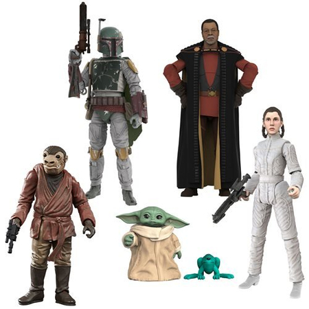 Star Wars The Vintage Collection 3.75 pouces Série 16 Ensemble de 5 Figurines (Greef Karga, Zutton Snaggletooth, Leia Bespin, Boba Fett, The Child Grogu) Hasbro