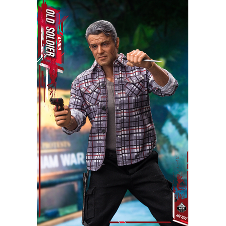 Ancien combattant (style Stallone) figurine échelle 1:6 ACE Toyz AT-009