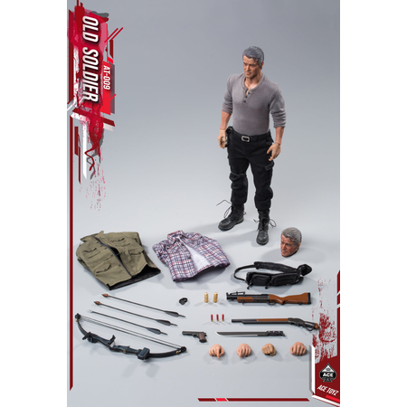 Ancien combattant (style Stallone) figurine échelle 1:6 ACE Toyz AT-009