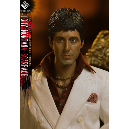 Scarface (habit blanc) figurine échelle 1:6 Present Toys PT-SP15