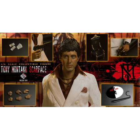 Scarface (habit blanc) figurine échelle 1:6 Present Toys PT-SP15