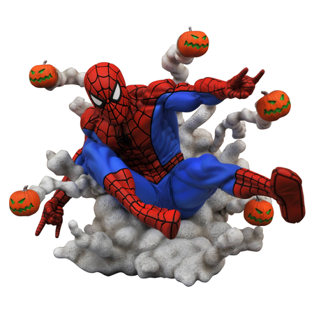 ​​​Marvel Gallery Spider-Man Pumpkin Bombs Comic PVC Diorama 6-inch Diamond Select Toys