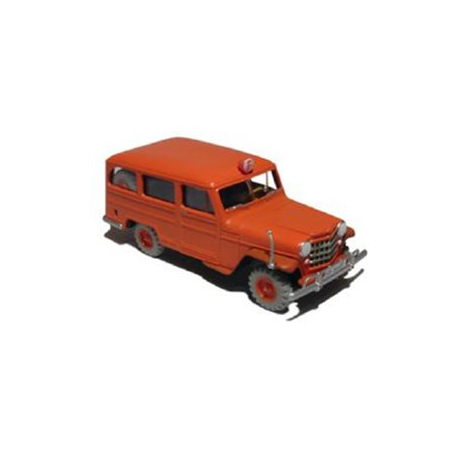 Tintin L'Affaire Tornesol Véhicule Pompier Jeep Willys Overland Station Wagon