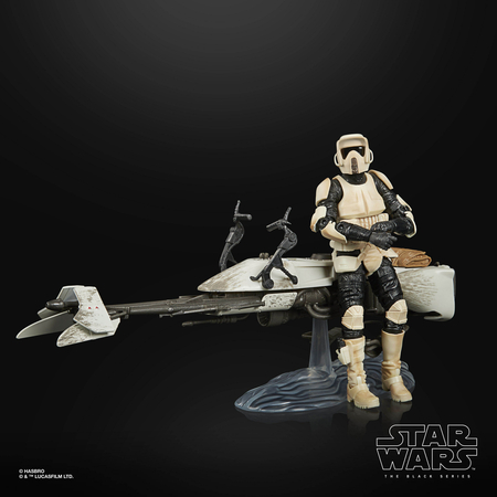 Star Wars The Black Series 6 pouces Speeder Bike avec Scout Trooper & The Child (L'Enfant) (Bébé Yoda) Hasbro