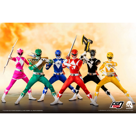 Core Rangers + Green Ranger Six Pack 12-inch figures Collectible Set Threezero 907476