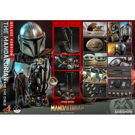 The Mandalorian and The Child (Deluxe) Quarter scale 1:4 Collectible Set Hot Toys 907266
