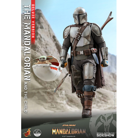 Star Wars The Mandalorian and The Child (Deluxe) Quarter scale 1:4 Collectible Set Hot Toys 907266 QS017