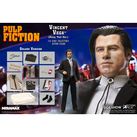 Pulp Fiction Vincent Vega 2_0 (Ponytail Version) with accessory set 1:6 Scale Star Ace Toys SA0085 SA0086 SA0086CV 906088 DLX 2.0 (product opened)