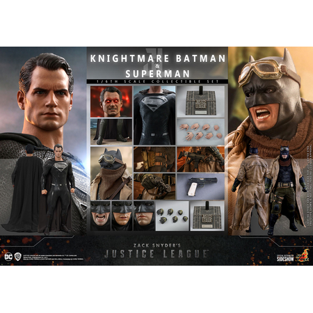 Knightmare Batman et Superman Ensemble de 2 figurines à l'échelle 1:6 Hot Toys 908013