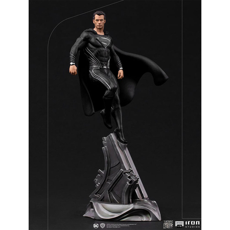 DC Superman (Zack Snyder's Justice League) Costume Noir Statue Échelle 1:10 Iron Studios 908014