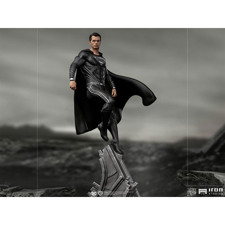 Superman Costume Noir Statue Échelle 1:10 Iron Studios 908014