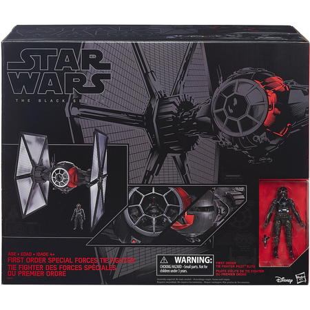 Star Wars Episode VII: The Force Awakens The Black Series Deluxe First Order TIE Fighter Vehicle avec Pilote 6 pouces