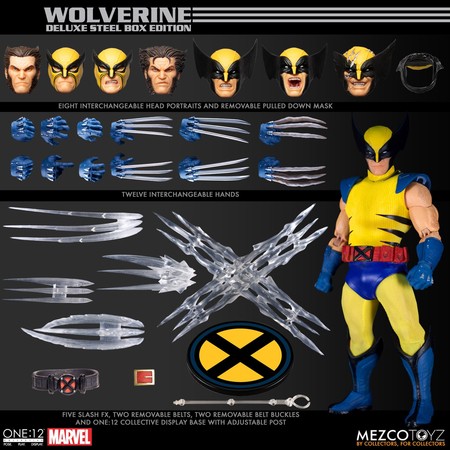 One-12 Collective Wolverine Figurine Édition Coffret en métal de Luxe Mezco 76536