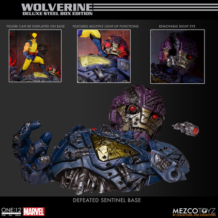 One-12 Collective Wolverine Figure Deluxe Steel Box Edition Mezco 76536