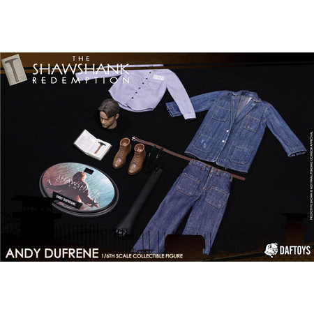 À l'ombre de Shawshank Andy Dufrene ensemble de vêtement avec tête pour figurine échelle 1:6 (CORPS NON INCLUS) Daftoys