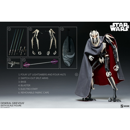 General Grievous 1:6 Scale Figure Sideshow Collectibles 1000272