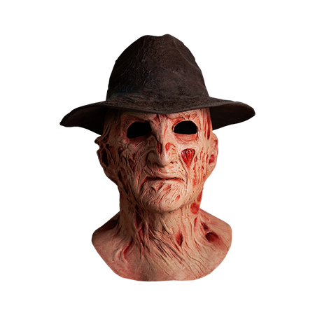 A NIGHTMARE ON ELM STREET 4: THE DREAM MASTER - DELUXE FREDDY KRUEGER MASK WITH FEDORA HAT Trick or treat studios