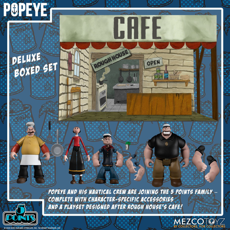 Popeye Deluxe Boxed Set Mezco toyz 18060