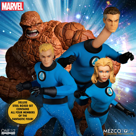 One:12 Collective Marvel Fantastic Four - Deluxe Steel Boxed Set Mezco Toyz 77600
