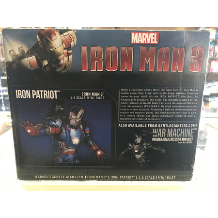 Iron Man 3 Iron Patriot mini buste échelle 1:6 Exclusivité Amazon Gentle Giant 80320