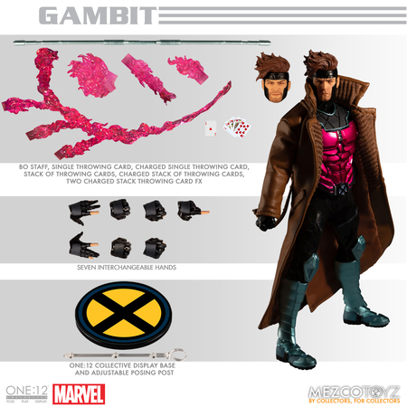 One:12 Collective Marvel Gambit Mezco Toyz 77290