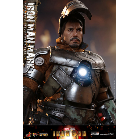 Marvel Iron Man Mark I (MK1) Figurine échelle 1:6 Diecast Hot Toys 908901 MMS605-D40