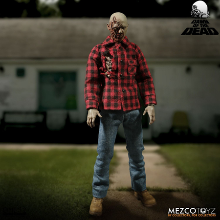 One:12 Collective Dawn Of The Dead Fly Boy & Plaid Zombie Ensemble de 2 Figurines Mezco Toyz 76800