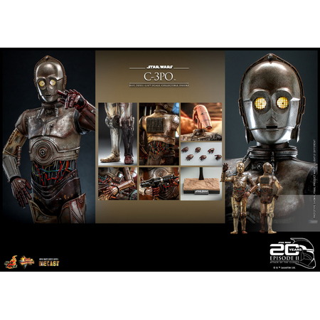 Star Wars: Attack of the Clones C-3PO 1:6 Scale Figure Hot Toys 911039 MMS650-D46