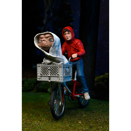 E.T. The Extra-Terrestrial 40th Anniversary - Elliott & E.T. on Bicycle 7-inch Scale Action Figure NECA 55065