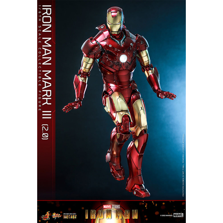 Marvel Iron Man Mark III (2_0) 1:6 Scale Diecast Figure Hot Toys 911579 MMS664-D48