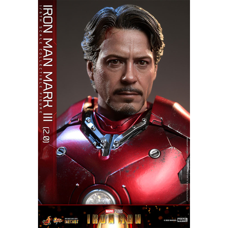 Marvel Iron Man Mark III (2_0) 1:6 Scale Diecast Figure Hot Toys 911579 MMS664-D48