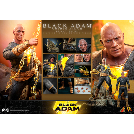 DC Black Adam (Armure Dorée) (Version de Luxe) Figurine Échelle 1:6 Hot Toys 9118413 DX31