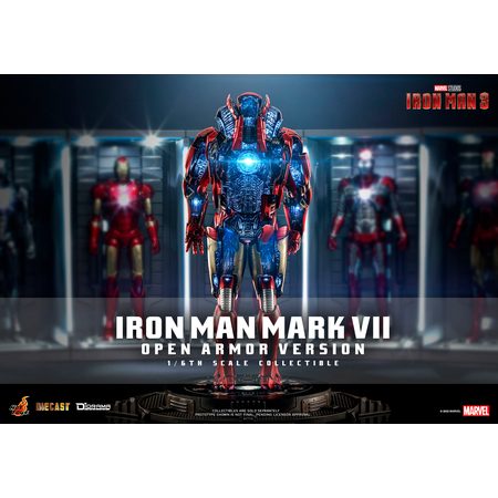 Marvel Iron Man Mark VII (Open Armor Version) 1:6 Scale Diorama Diecast Hot Toys 902781 DS004D51