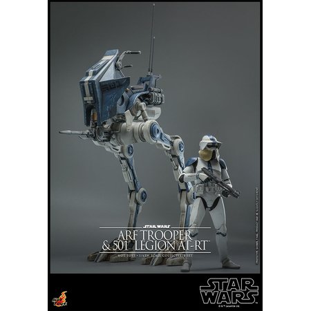 Star Wars: The Clone Wars ARF Trooper and 501st Legion AT-RT 1:6 Scale Figure Set Hot Toys 911125 TMS091