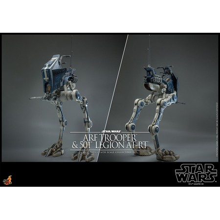 Star Wars: The Clone Wars ARF Trooper and 501st Legion AT-RT 1:6 Scale Figure Set Hot Toys 911125 TMS091
