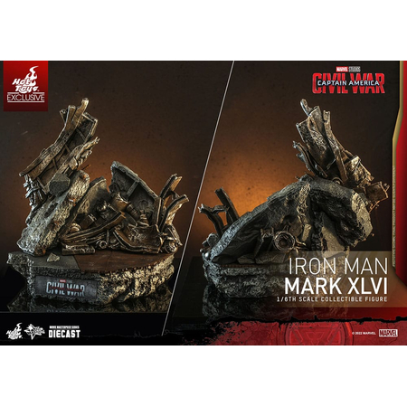 Marvel Iron Man Mark XLVI (46) Diecast Figurine Échelle 1:6 Hot Toys 909838 MMS608-D42