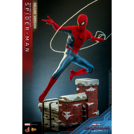 Marvel Spider-Man (Nouveau costume rouge et bleu) Version de Luxe Spider-Man: No Way Home Figurine Échelle 1:6 Hot Toys 912036 MMS680