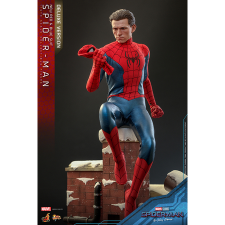 Marvel Spider-Man (Nouveau costume rouge et bleu) Version de Luxe Spider-Man: No Way Home Figurine Échelle 1:6 Hot Toys 912036 MMS680