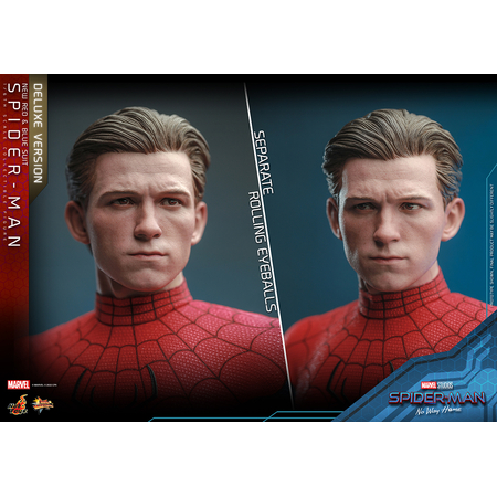 Marvel Spider-Man (Nouveau costume rouge et bleu) Version de Luxe Spider-Man: No Way Home Figurine Échelle 1:6 Hot Toys 912036 MMS680