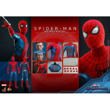 Marvel Spider-Man (New Red and Blue Suit) (Spider-Man: No Way Home) 1:6 Scale Figure Hot Toys 912036 MMS679
