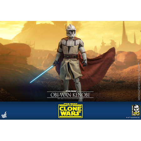 Star Wars: The Clone Wars Obi-Wan Kenobi 1:6 Scale Figure Hot Toys 906713 TMS095