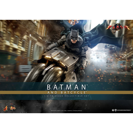 DC Batman and Batcycle (The Flash) 1:6 Scale Figure Set Hot Toys 9123972 MMS705