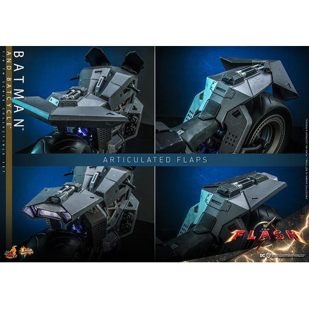 DC Batman and Batcycle (The Flash) 1:6 Scale Figure Set Hot Toys 9123972 MMS705