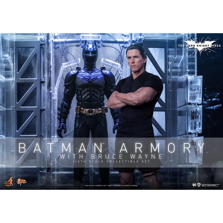 DC Batman Armory with Bruce Wayne 1:6 Scale Figure Set Hot Toys 911374 MMS702