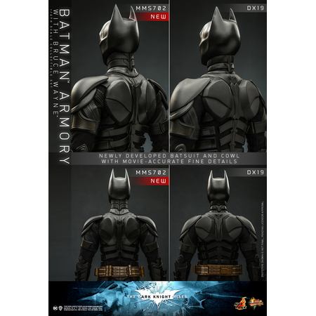 DC Batman Armory with Bruce Wayne 1:6 Scale Figure Set Hot Toys 911374 MMS702