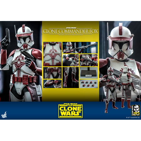Star Wars: The Clone Wars Clone Commander Fox 1:6 Scale Figure Hot Toys 912313 TMS103
