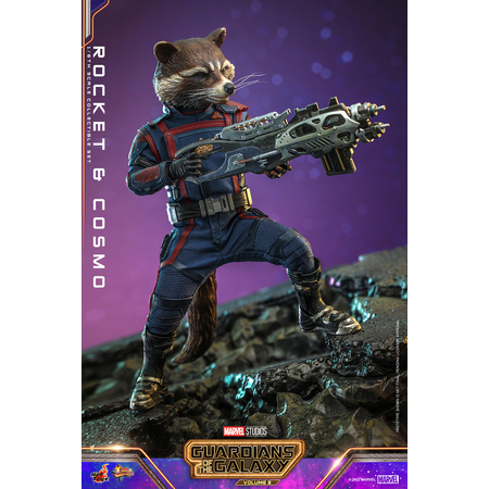 Marvel Rocket et Cosmo Ensemble de figurines échelle 1:6 Hot Toys 912327 MMS708